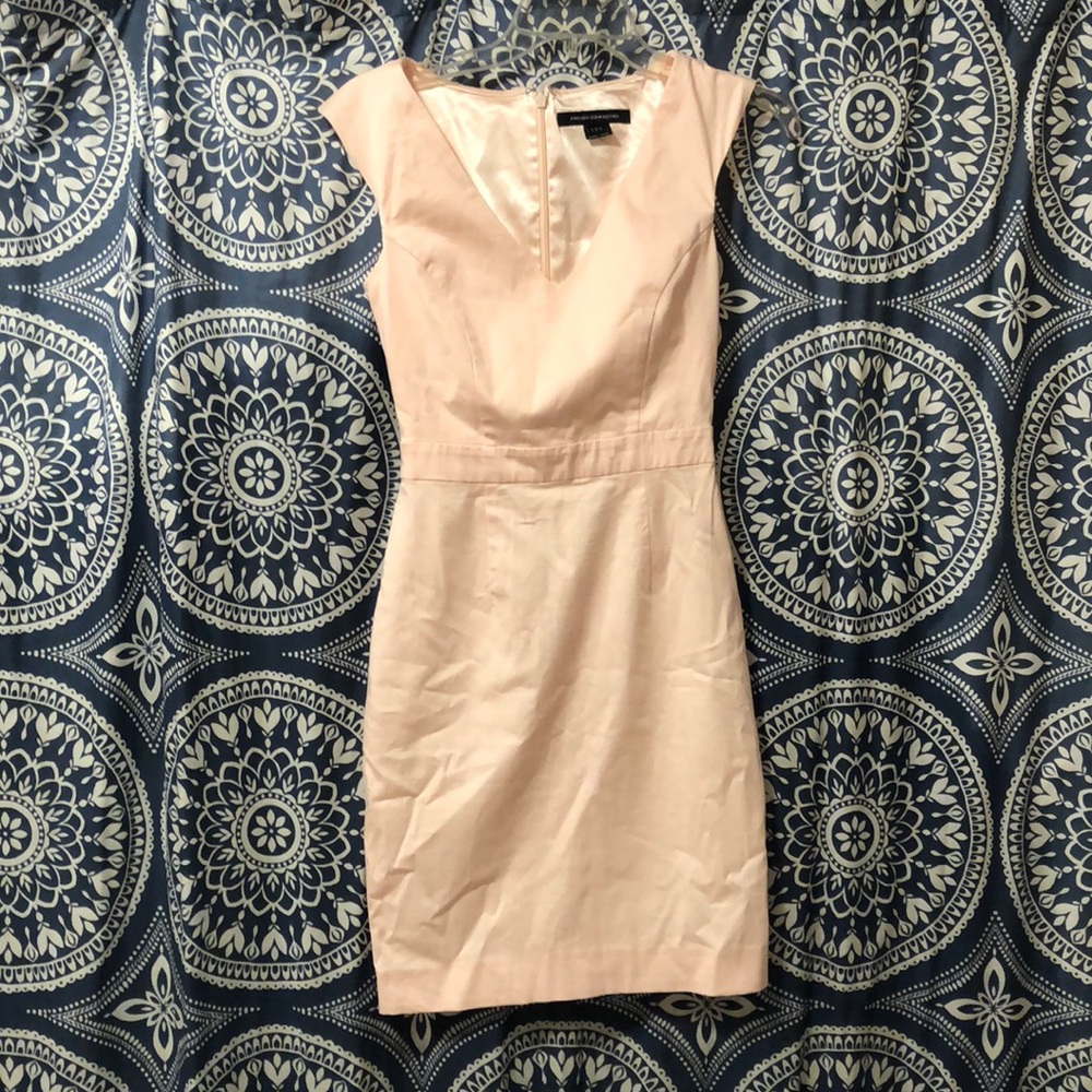 French Connection Pale Pink Fitted Dress